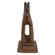 Brass Tribal Horse Figurine Statute On Rectangular Base