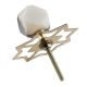 Grey And White Hexagon Stone Cabinet Knobs
