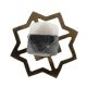 Grey And White Hexagon Stone Cabinet Knobs