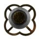 Grey Electrum Plate Round Stone Cabinet Knobs