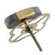 Grey Oval Golden Stone Dresser Knobs