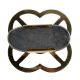 Grey Oval Golden Stone Dresser Knobs