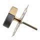 Grey Oval Golden Stone Dresser Knobs