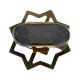 Grey Oval Golden Stone Dresser Knobs