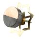 Grey Stone Copper Round Dresser Knobs