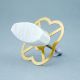 Oval White Stone with Brass Plates Knobs