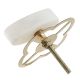 Oval White Stone with Brass Plates Knobs