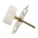 Oval White Stone with Brass Plates Knobs