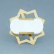 White Oval Golden Stone Dresser Knobs