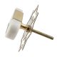 White Oval Golden Stone Dresser Knobs