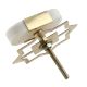 White Oval Golden Stone Dresser Knobs