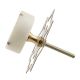 White Round Wooden Cross Stone Dresser Knobs