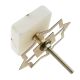 White Square Wooden Cross Stone Dresser Knobs