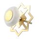 White Stone Flat Drawer Knob
