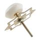 White Stone Flat Drawer Knob