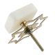 White Stone Square Cabinet Knobs