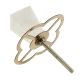 White Stone Square Dresser Knobs