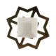 White Stone Square Dresser Knobs
