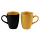 Decorative Handcraft Ceramic Black & Yellow Coffee Mug in Set Of 2