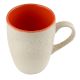 Designer Handcraft Ceramic White & Orange Coffee Mug