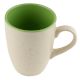 Decorative Handcraft Ceramic White & Green Coffee Mug