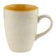 Decorative Handcraft Ceramic White & Yellow Coffee Mug