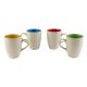 Designer Handcraft Ceramic Multicolour Coffee Mug In Set Of 4