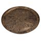 Bell Metal Tray Or Plate Hand Carved Village Landscape And Farming Scene
