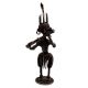 Tribal Brass Statue Playing Flute Musician