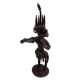 Tribal Brass Statue Playing Flute Musician