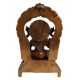Engraved Brass Sitting Statue Blessing Pose With Owl