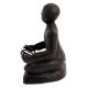 Brass English Gentlemen Sitting Statue Holding Twisted rods