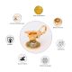 Brass Lotus Shape Oil Lamp On Stand With Handle
