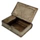 Floral Design Multi Storage Box In White Metal