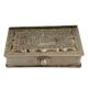 Floral Design Multi Storage Box In White Metal