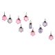 Slate Blue Purple Combo Glass Tiny Christmas Hanging Set of 25
