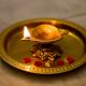 Handmade Brass Leaf Shaped Oil Lamp For Diwali Pooja