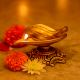Handmade Brass Leaf Shaped Oil Lamp For Diwali Pooja