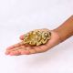 Brass Ganpati And Leaf Oil Lamp Diya