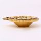 Brass Flower Engraved Diya Oil Lamp