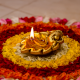 Brass Ganpati On Leaf Ritual Oil Lamp