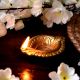 Brass Bud Shaped Oil Lamp For Mandir