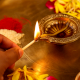 Tribal Design Round Brass Oil Lamp Diya