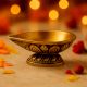 Brass Single Wick Traditional Brass Oil Diya