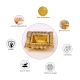 Brass Engraved Square Oil Lamp Diya For Mandir