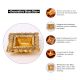 Brass Engraved Square Oil Lamp Diya For Mandir