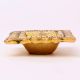 Brass Engraved Square Oil Lamp Diya For Mandir