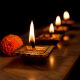 Brass Engraved Square Oil Lamp Diya For Mandir