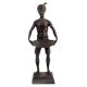 Brass Indian Farmer With Vegetable Basket