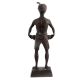 Brass Indian Farmer With Vegetable Basket